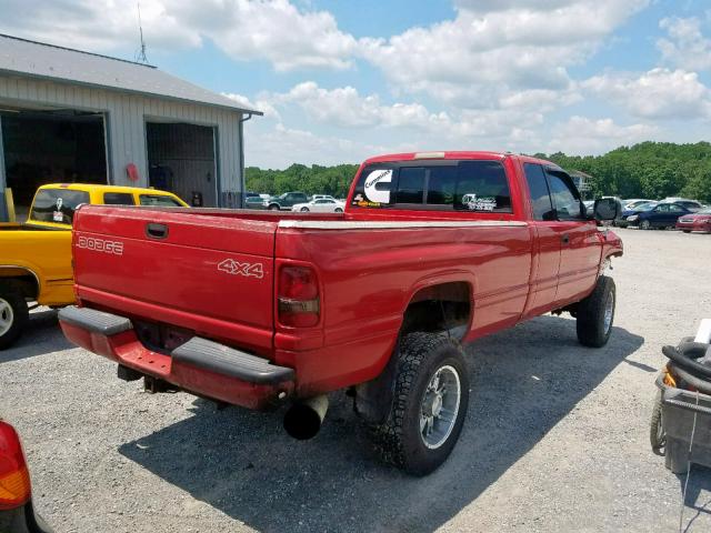 1B7KF2362XJ538996 - 1999 DODGE RAM 2500 RED photo 4