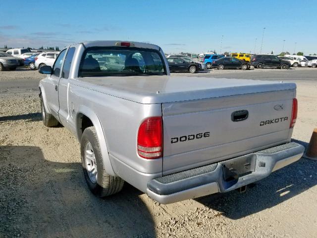 1D7GL32NX3S177265 - 2003 DODGE DAKOTA SPO SILVER photo 3