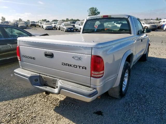 1D7GL32NX3S177265 - 2003 DODGE DAKOTA SPO SILVER photo 4