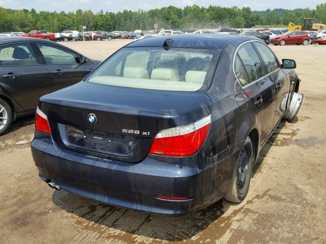 WBANV13508CZ57739 - 2008 BMW 528 XI BLUE photo 4