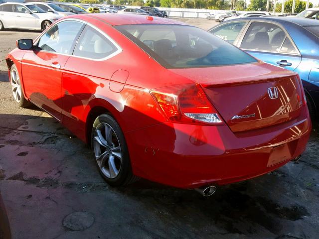 1HGCS2B85CA004387 - 2012 HONDA ACCORD EXL RED photo 3