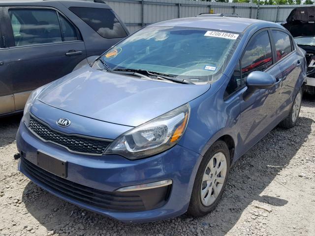 KNADM4A31G6686169 - 2016 KIA RIO LX BLUE photo 2