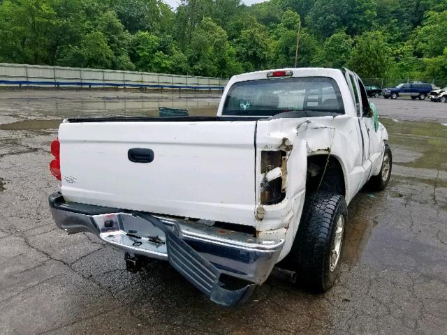 1D7HE42K16S713972 - 2006 DODGE DAKOTA SLT WHITE photo 4