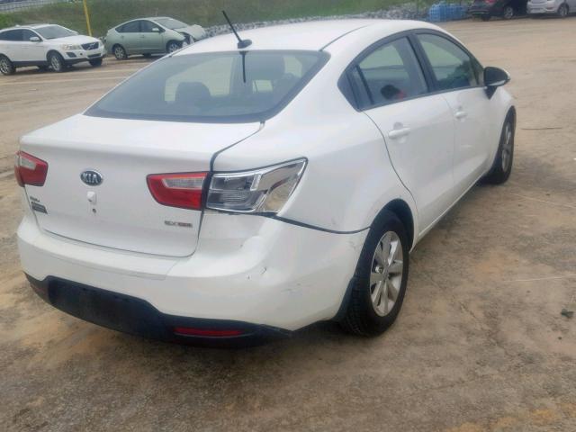 KNADN4A3XD6315889 - 2013 KIA RIO EX WHITE photo 4