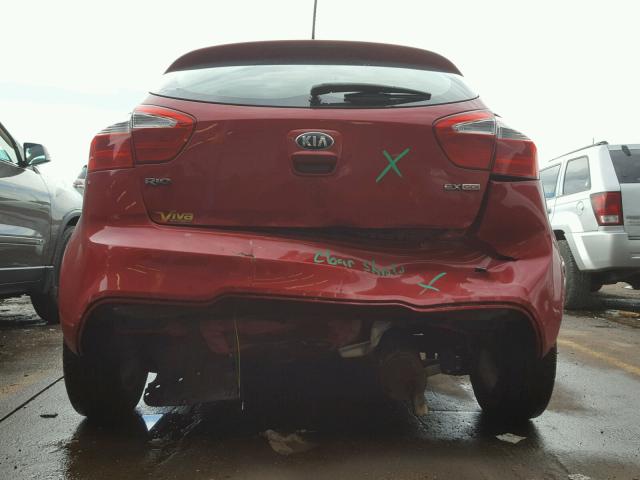 KNADN5A36D6227282 - 2013 KIA RIO EX RED photo 9