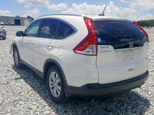 5J6RM3H72EL016859 - 2014 HONDA CR-V EXL WHITE photo 3