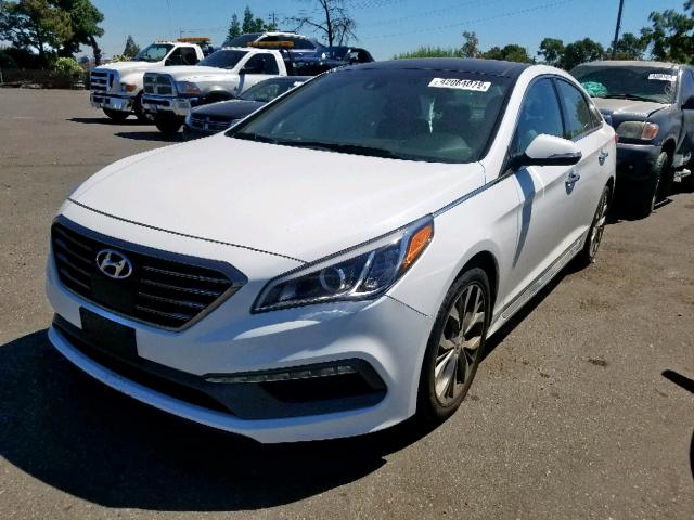 5NPE34AB7FH238816 - 2015 HYUNDAI SONATA SPO WHITE photo 2