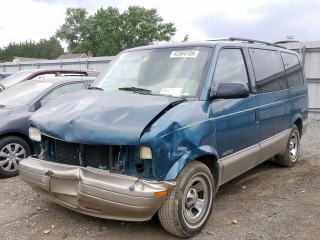 1GNDM19W31B140138 - 2001 CHEVROLET ASTRO TEAL photo 2