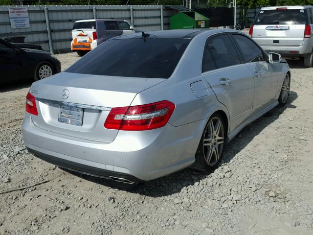 WDDHF7CB8AA243872 - 2010 MERCEDES-BENZ E 550 SILVER photo 4