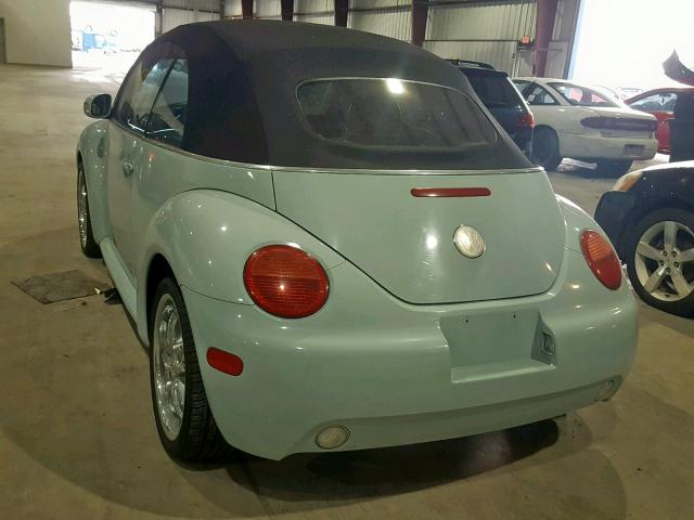 3VWCM31Y74M338664 - 2004 VOLKSWAGEN NEW BEETLE ლურჯი ფოტო 3