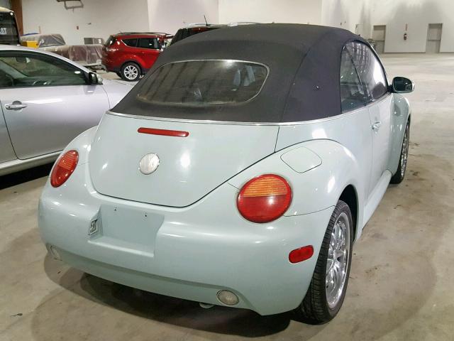 3VWCM31Y74M338664 - 2004 VOLKSWAGEN NEW BEETLE ლურჯი ფოტო 4