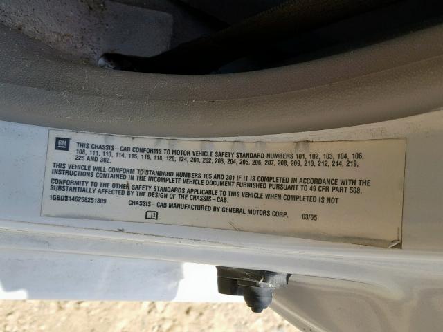 1GBDS146258251809 - 2005 CHEVROLET COLORADO WHITE photo 10