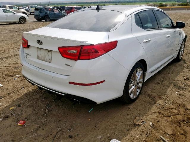 5XXGR4A68FG458553 - 2015 KIA OPTIMA SX WHITE photo 4