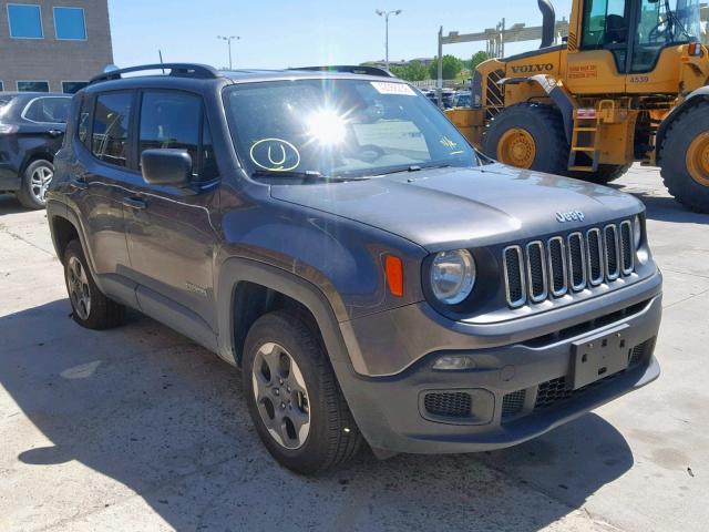 ZACCJBAB1JPH22594 - 2018 JEEP RENEGADE S GRAY photo 1