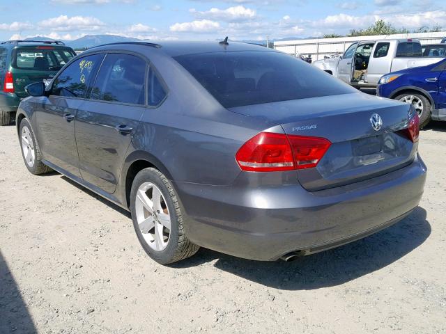 1VWAP7A30CC058465 - 2012 VOLKSWAGEN PASSAT S SILVER photo 3