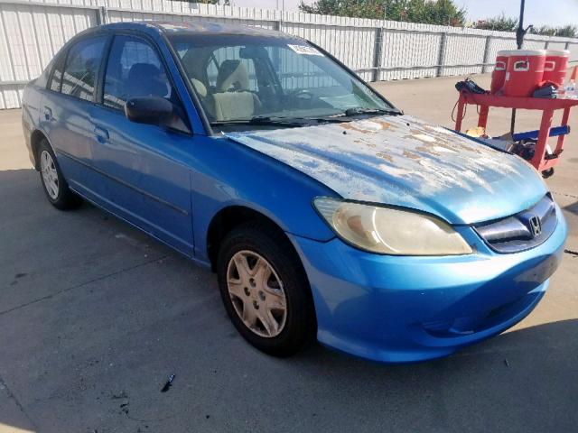 2HGES16405H503905 - 2005 HONDA CIVIC DX BLUE photo 1