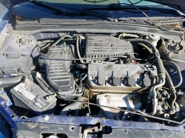 2HGES16405H503905 - 2005 HONDA CIVIC DX BLUE photo 7