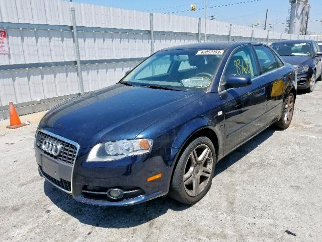 WAUAF78E78A051817 - 2008 AUDI A4 2.0T BLUE photo 2