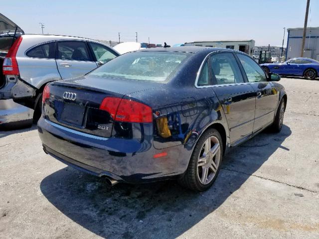 WAUAF78E78A051817 - 2008 AUDI A4 2.0T BLUE photo 4