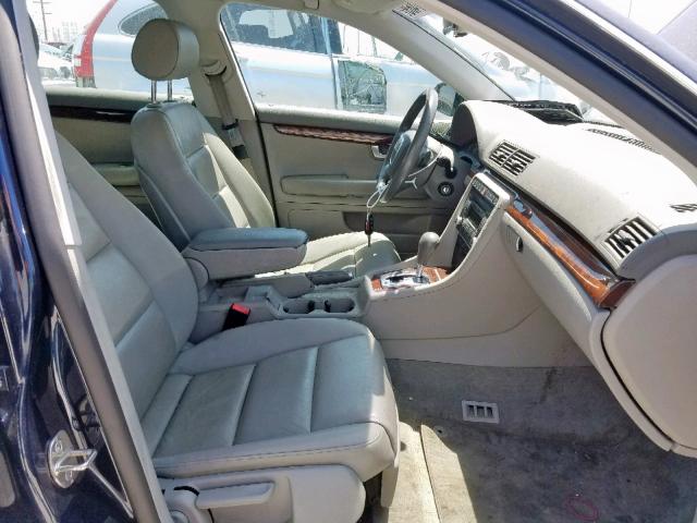 WAUAF78E78A051817 - 2008 AUDI A4 2.0T BLUE photo 5