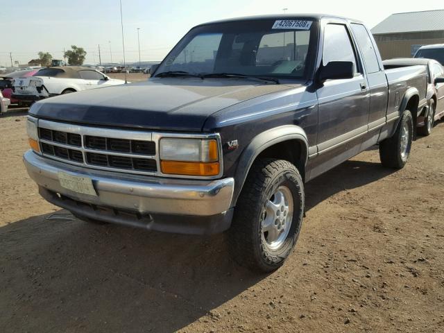 1B7GG23Y9SS233177 - 1995 DODGE DAKOTA BLUE photo 2