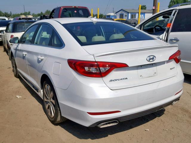 5NPE34AF7FH243257 - 2015 HYUNDAI SONATA SPO WHITE photo 3