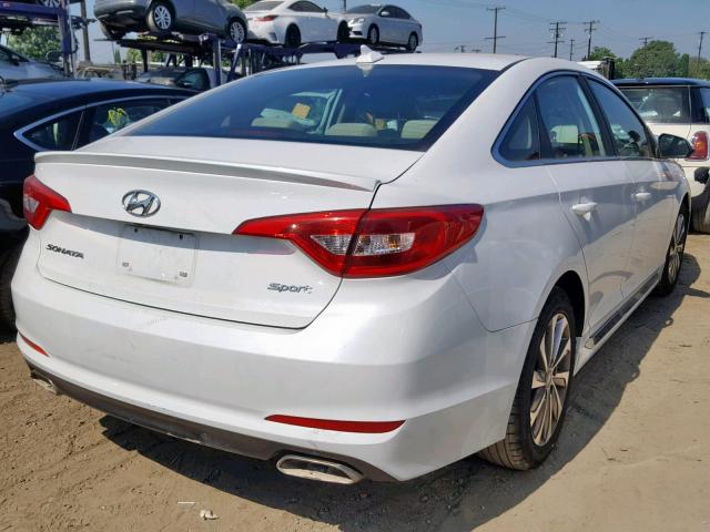 5NPE34AF7FH243257 - 2015 HYUNDAI SONATA SPO WHITE photo 4