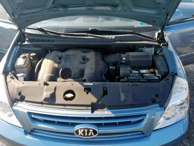 KNDMG4C34A6355293 - 2010 KIA SEDONA LX BLUE photo 7