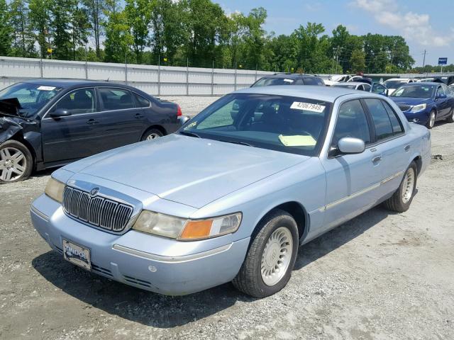 2MEFM75W4YX745964 - 2000 MERCURY GRAND MARQ BLUE photo 2