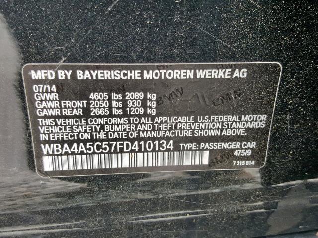 WBA4A5C57FD410134 - 2015 BMW 428 I BLACK photo 10