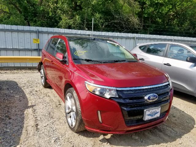 2FMDK3AKXDBA73017 - 2013 FORD EDGE SPORT RED photo 1