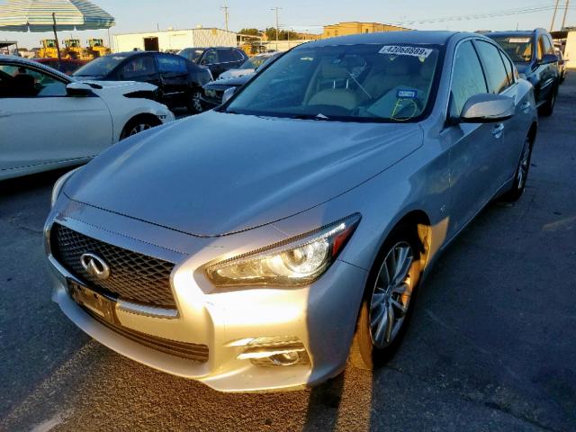 JN1BV7AP6FM335945 - 2015 INFINITI Q50 BASE SILVER photo 2