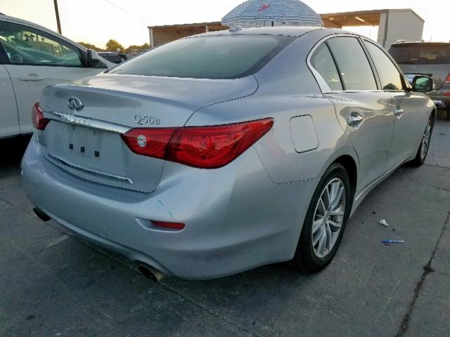 JN1BV7AP6FM335945 - 2015 INFINITI Q50 BASE SILVER photo 4