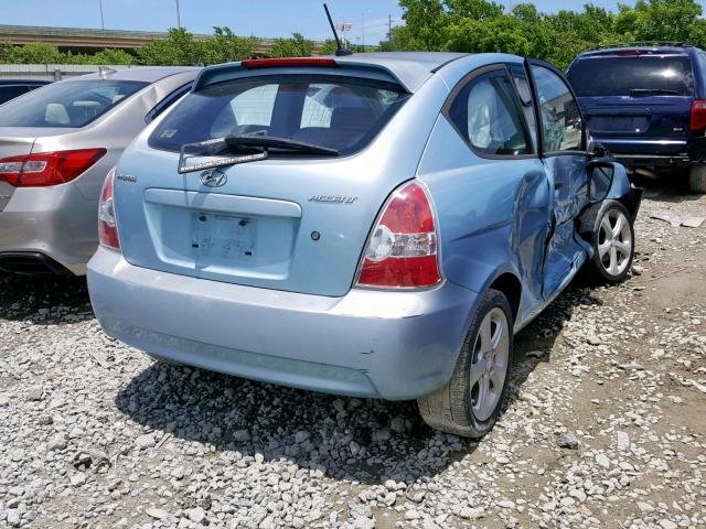 KMHCN36C79U123314 - 2009 HYUNDAI ACCENT SE BLUE photo 4