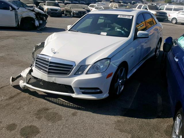 WDDHF5KB0CA607792 - 2012 MERCEDES-BENZ E 350 WHITE photo 2