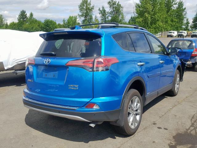 JTMDJREV5JD189245 - 2018 TOYOTA RAV4 HV LI BLUE photo 4