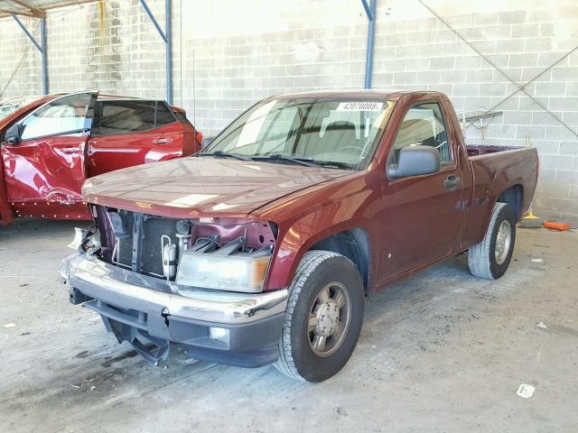1GTCS149678210524 - 2007 GMC CANYON BURGUNDY photo 2