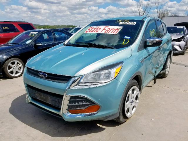 1FMCU0F77DUA25770 - 2013 FORD ESCAPE S TEAL photo 2