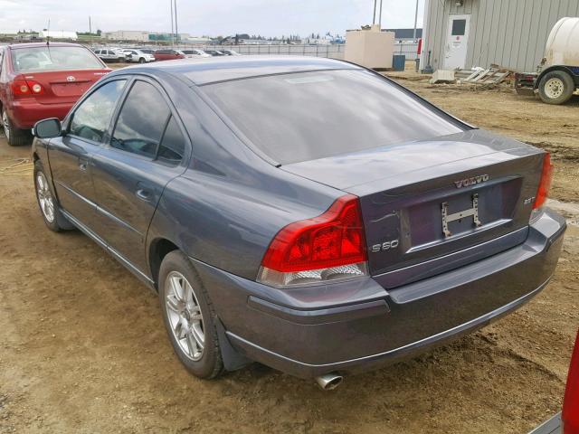 YV1RS592682681245 - 2008 VOLVO S60 2.5T GRAY photo 3