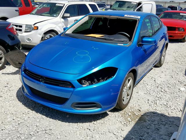 1C3CDFBB8GD689764 - 2016 DODGE DART SXT BLUE photo 2