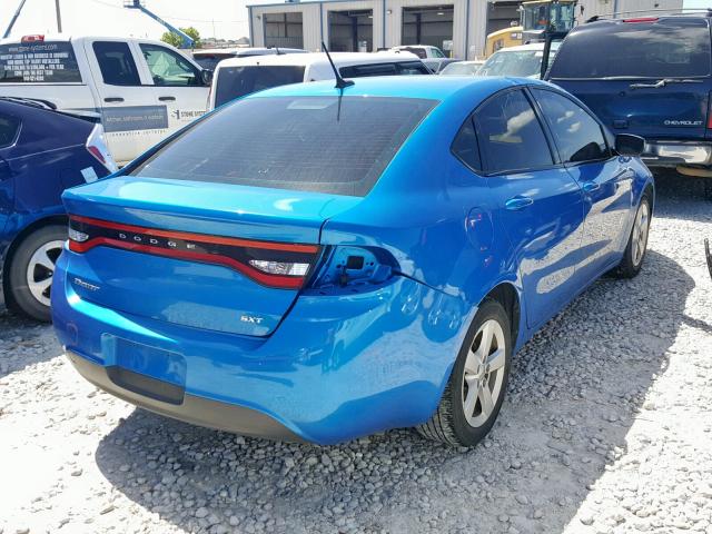 1C3CDFBB8GD689764 - 2016 DODGE DART SXT BLUE photo 4