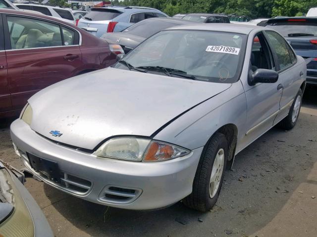 1G1JC524827112749 - 2002 CHEVROLET CAVALIER B SILVER photo 2