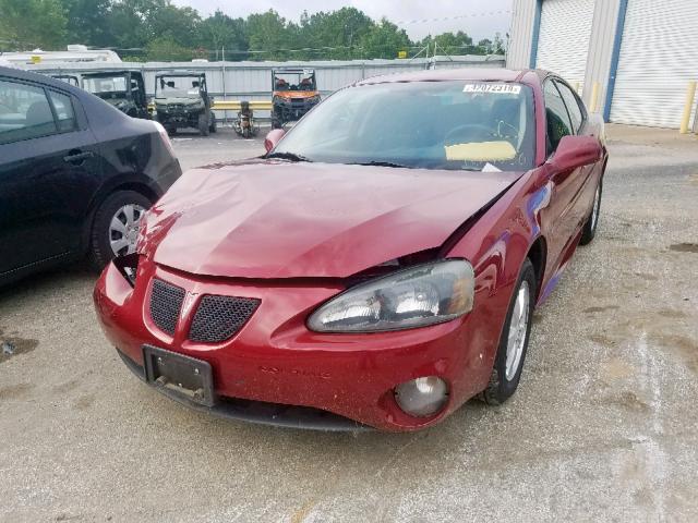 2G2WP552X81104058 - 2008 PONTIAC GRAND PRIX Бордовый фото 2