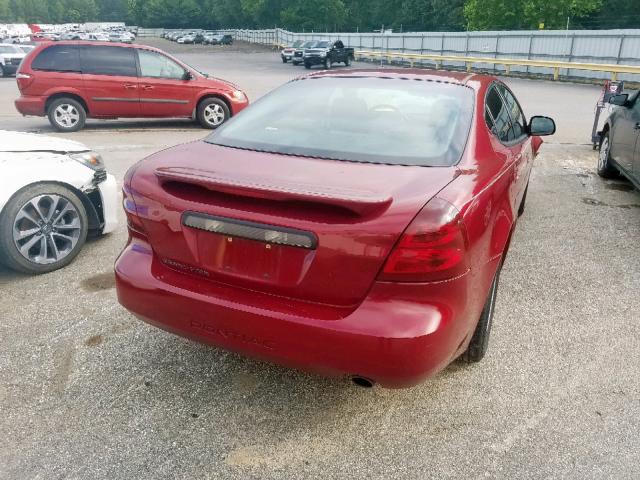 2G2WP552X81104058 - 2008 PONTIAC GRAND PRIX Бордовый фото 4