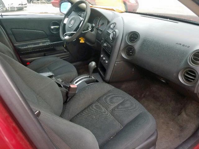 2G2WP552X81104058 - 2008 PONTIAC GRAND PRIX Бордовый фото 5