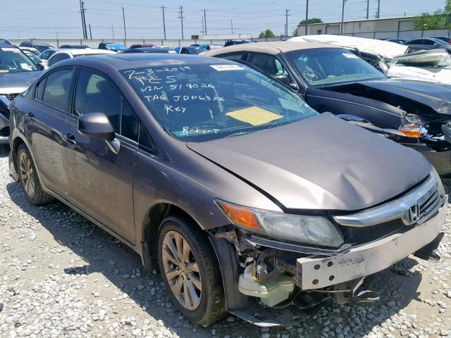 2HGFB2F85CH519026 - 2012 HONDA CIVIC EX GOLD photo 1