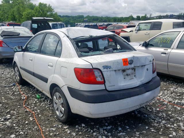 KNADE123266170640 - 2006 KIA RIO WHITE photo 3