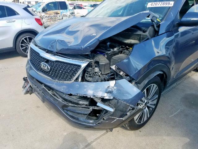 KNDPC3AC7G7835921 - 2016 KIA SPORTAGE E BLUE photo 9