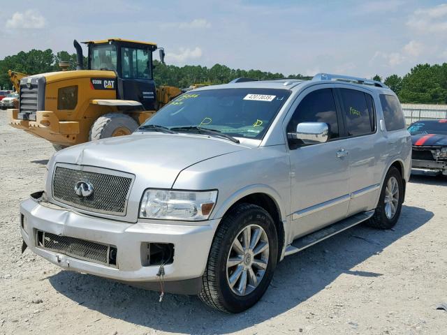 5N3ZA0NF9AN909119 - 2010 INFINITI QX56 SILVER photo 2