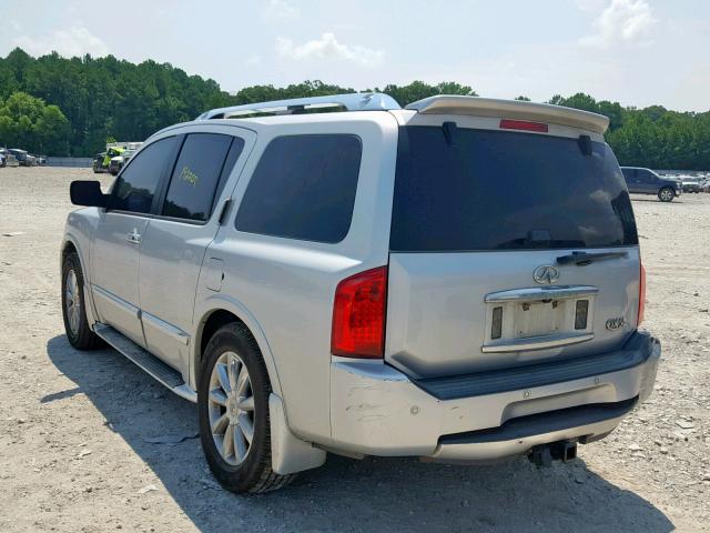 5N3ZA0NF9AN909119 - 2010 INFINITI QX56 SILVER photo 3